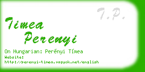 timea perenyi business card